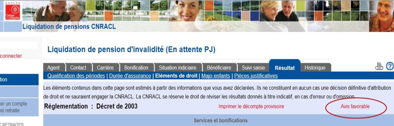 Pension D'invalidité Cnracl Et De Prestation Rafp