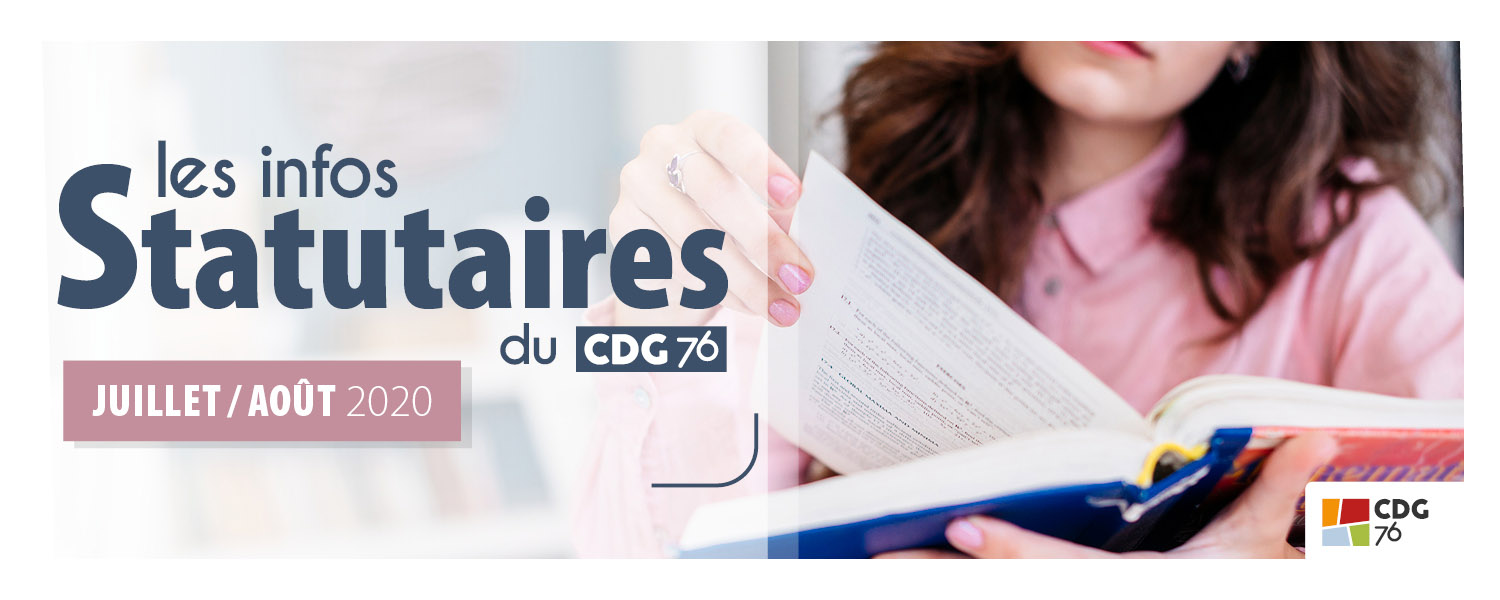 Infos statutaires : retrouvez le dernier numéro (juillet/août 2020)