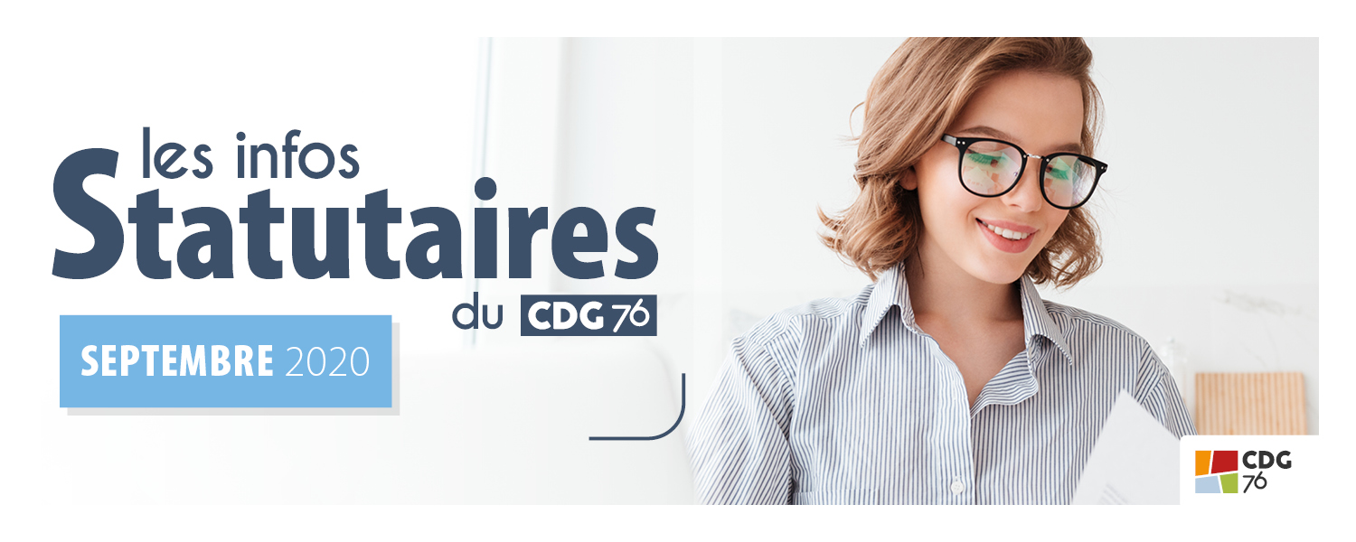 Infos statutaires : retrouvez le dernier numéro (septembre 2020)