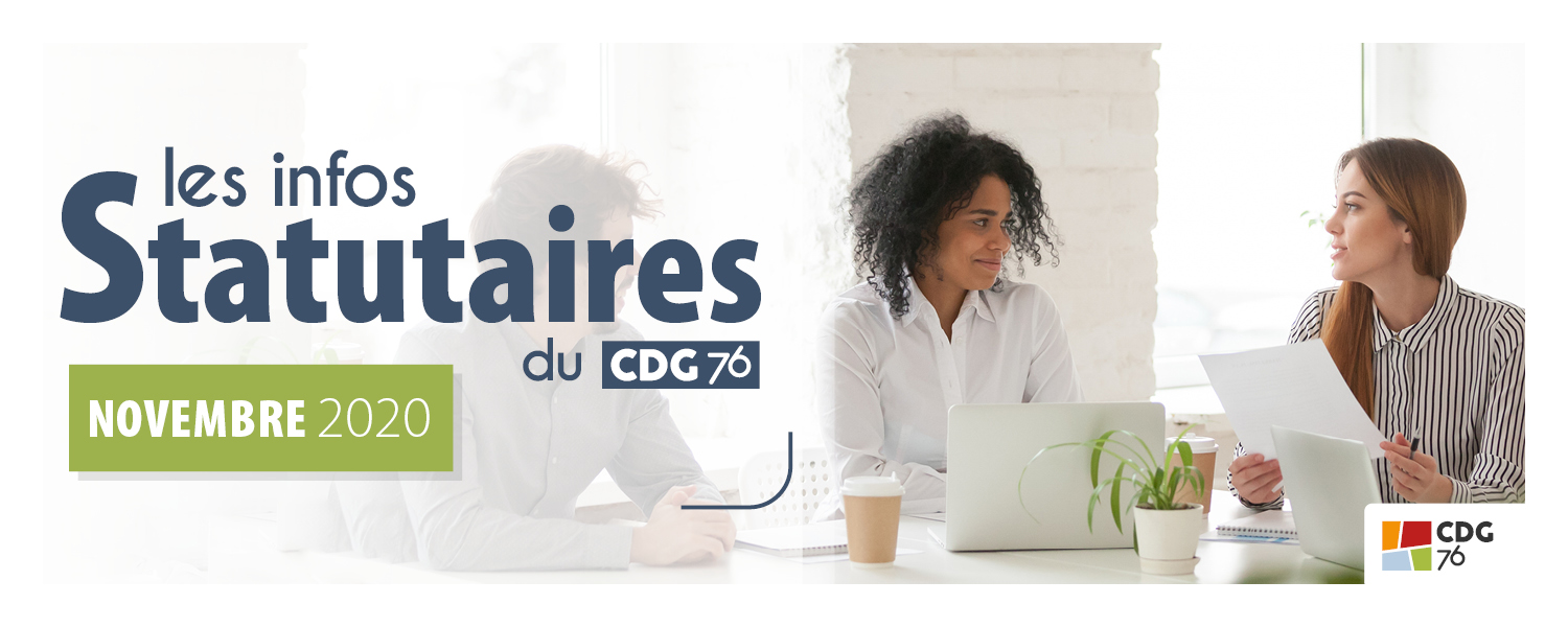 INFOS STATUTAIRES : RETROUVEZ LE DERNIER NUMÉRO (NOVEMBRE 2020)