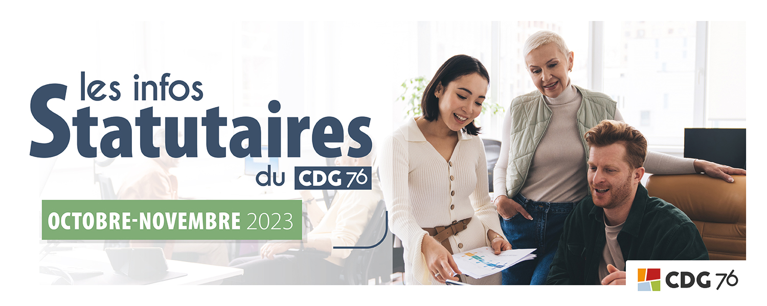 Infos statutaires : retrouvez le dernier numéro (octobre-novembre 2023)